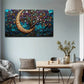 Golden Crescent Moon Lush Tree Wall Art Canvas Office Home Room Framed 120x60cm