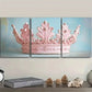 3pcs Pink Crown Design,Wall Art Set Canvas Framed 40x60cm - High Quality Print 100% Australian Made Wall Canvas Ready to Hang