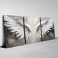 3pcs Interesting Vintage Angel Wings Wall Art Set Canvas Framed 40x60cm - High Quality Print 100% Australian Made Wall Canvas Ready to Hang