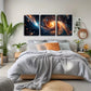 3pcs  Stunning Galaxies Wall Art Set Canvas Framed 40x60cm - High Quality Print 100% Australian Made Wall Canvas Ready to Hang