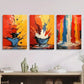 3pcs Abstract color texture oil painting  Metal Print Ready to Hang Art
