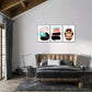 3pcs Abstract Art Deco Poster Minimalist Metal Print Ready to Hang Art