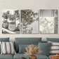 3pcs olive branch printing, olive tree close-up Metal Print Ready to Hang Art