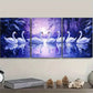 3pcs Featuring a Group of Swans on a Lake  Wall Art Set Canvas Framed 40x60cm - High Quality Print 100% Australian Made Wall Canvas Ready to Hang