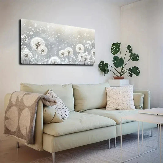 The Scene Of Dandelions Wall Art canvas office home room framed 120x60cm