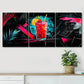 3pcs Delicious Drink Strawberry Red Perfect Wall Art Set Canvas Framed 40x60cm - High Quality Print 100% Australian Made Wall Canvas Ready to Hang