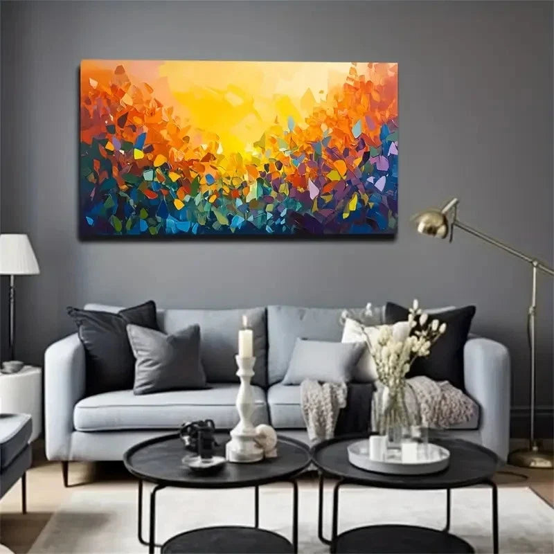 Abstract Bohemian Modern Wall Art Canvas Office Home Room Framed 120x60cm