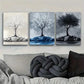 3pcs "Trio of Abstract Tree Canvas Art" Metal Print Ready to Hang Art