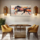 Black Silhouette with Vibrant Wall Art Canvas Office Home Room Framed 120x60cm