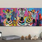 3pcs Cute baby zebra  Wall Art Set Canvas Framed 40x60cm - High Quality Print 100% Australian Made Wall Canvas Ready to Hang