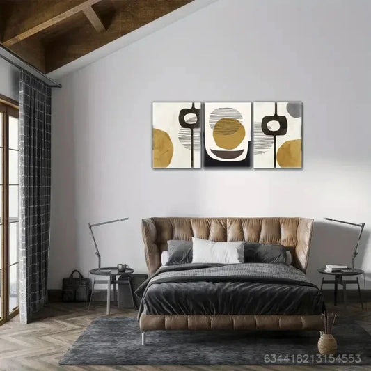 3pcs Line PGeometric Pattern is a Poster Metal Print Ready to Hang Art
