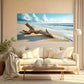 Abstract Sea Coastal Beach wall canvas office home room framed 120x60cm