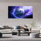 Purple Space Galactic Landscape Wall Art Canvas Office Home Room Framed 120x60cm