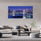 Rainbow Bridge Tokyo Skyline Wall Art Canvas Office Home Room Framed 120x60cm