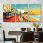 3pcs Brighton Vintage Themed Dimensional Metal Print Ready to Hang Art