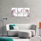 3pcs Magical & Colorful Floral Fantasy Creature Metal Print Ready to Hang Art