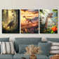3pcs Dinosaurs in Forest, Desert, and Jungle Metal Print Ready to Hang Art