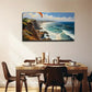 Coastal Paragliding Wall Art Canvas Office Home Room Framed 80x45cm