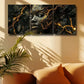 3pcs Split face with Golden Accent Design Metal Print Ready to Hang Art