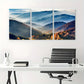 3pcs Forest Mountain Modern Snowy Metal Print Ready to Hang Art