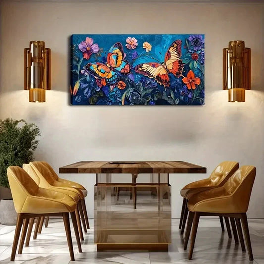 Nordic Style Butterflies Wall Art Canvas Office Home Room Framed 120x60cm