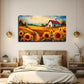 Small Country House Wall Art Canvas Office Home Room Framed 80x45cm