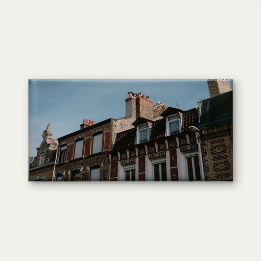 Vintage European City Architecture Wall Art Canvas Office Home Framed 80x45cm