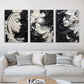3pcs Abstract People Painting Metal Print Ready to Hang Art