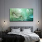 Soft Green & White Hues Wall Art Canvas Office Home Room Framed 80x45cm
