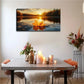 Realistic Sunset Lake Serene Wall Art Canvas Office Home Room Framed 120x60cm