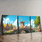 3pcs Set Whimsical Animals Wall Art Set Canvas Framed 40x60cm - High Quality Print 100% Australian Made Wall Canvas Ready to Hang
