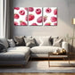 3pcs Raspberry Watercolor Style Wall Art Set Canvas Framed 40x60cm - High Quality Print 100% Australian Made Wall Canvas Ready to Hang