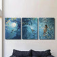 3pcs Swimming in Sea Nature Landscape Wall Art Set Canvas Framed 40x60cm - High Quality Print 100% Australian Made Wall Canvas Ready to Hang