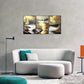 3pcs Golden Shine, Golden Birch And Golden Beauty Metal Print Ready to Hang Art