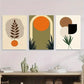 3pcs Modern Abstract Boho Style Black Metal Print Ready to Hang Art