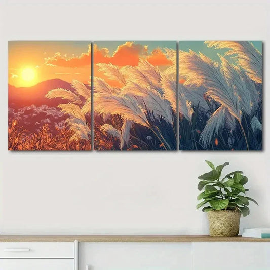 3pcs Sun Shine Nature Peaceful Calm Perfect Wall Art Set Canvas Framed 40x60cm - High Quality Print 100% Australian Made Wall Canvas Ready to Hang