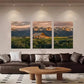 3pcs Mountain Cabin Landscape Metal Print Ready to Hang Art
