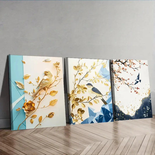 3pcs  The plum chart, (1)  Wall Art Set Canvas Framed 40x60cm - High Quality Print 100% Australian Made Wall Canvas Ready to Hang
