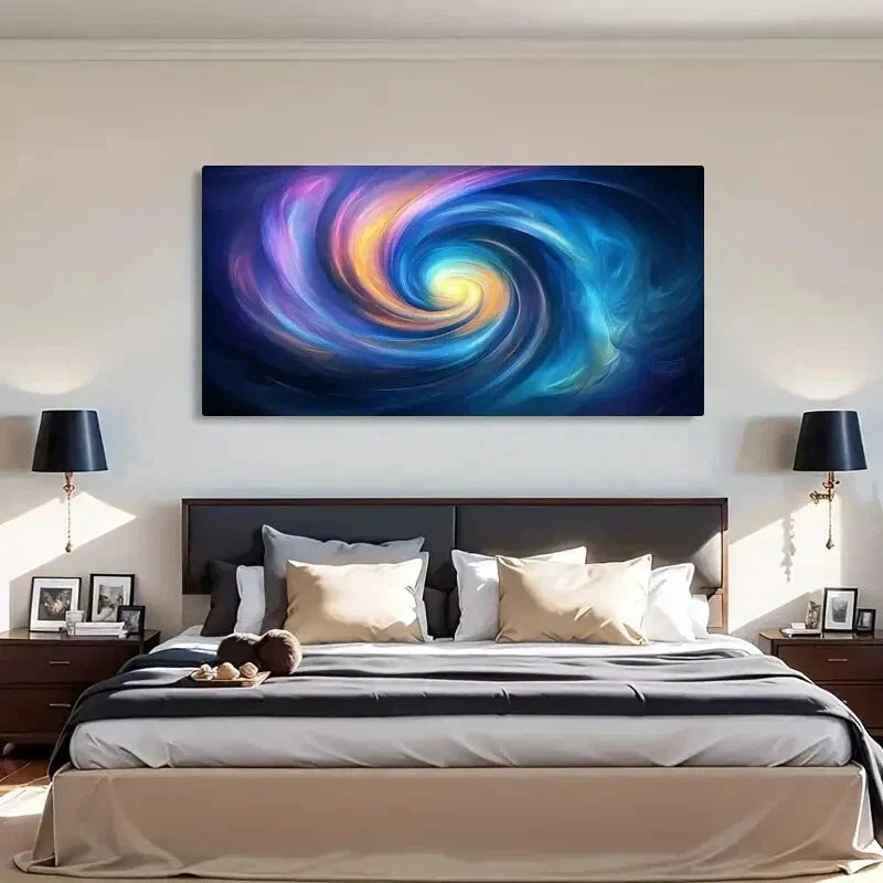 Swirling Sky Cloud Pink Décor cWall Art Canvas Office Home Room Framed 120x60cm