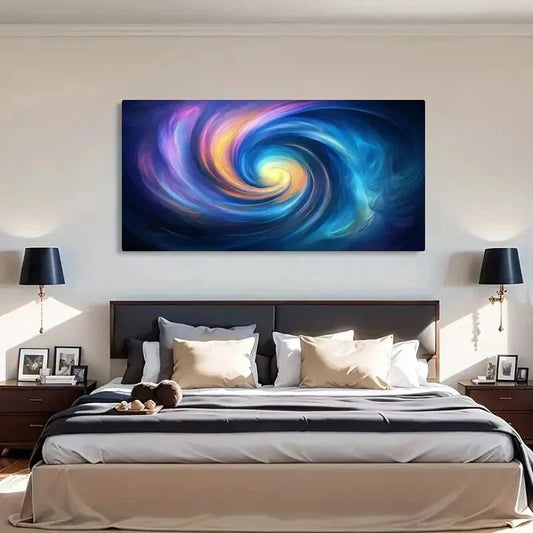 Swirling Sky Cloud Pink Décor cWall Art Canvas Office Home Room Framed 120x60cm
