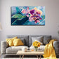 Abstract Vibrant Orchid Floral Wall Art canvas office home room framed 120x60cm