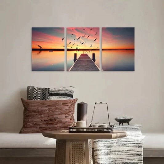 3pcs Poster of Venice Water City, Italy, Metal Print Ready to Hang Art