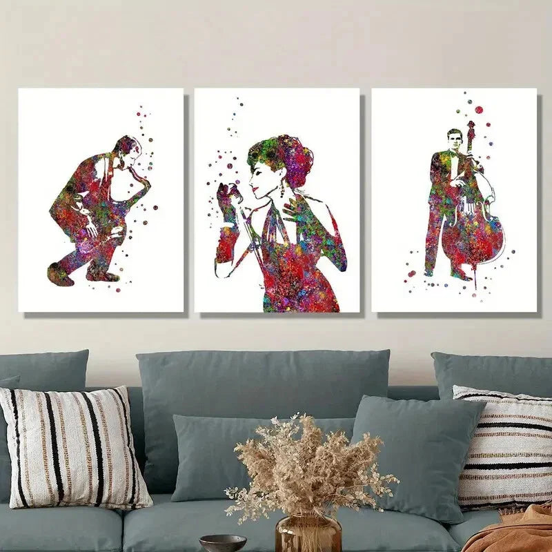 3pcs Modern Red Bubble Design, Metal Print Ready to Hang Art