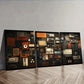 3pcs Featuring a Collage of Retro Audio Devices  Wall Art Set Canvas Framed 40x60cm - High Quality Print 100% Australian Made Wall Canvas Ready to Hang