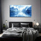 Blue Landscape Modern Wall Art Canvas Office Home Room Framed 80x45cm