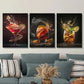 3pcs ,Vibrant Beverage Artwork Metal Print Ready to Hang Art