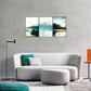 3pcs Distant Mountains and Sea Decorative Metal Print Ready to Hang Art