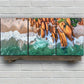 3pcs Serene Beach and Rock Coastline with Vibrant Metal Print Ready to Hang Art