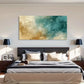 Soft Gradient Teal & Beige Wall Art Canvas Office Home Room Framed 120x60cm