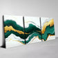 3pcs Abstract Beautiful Green Marble Texture Wall Art Set Canvas Framed 40x60cm - High Quality Print 100% Australian Made Wall Canvas Ready to Hang